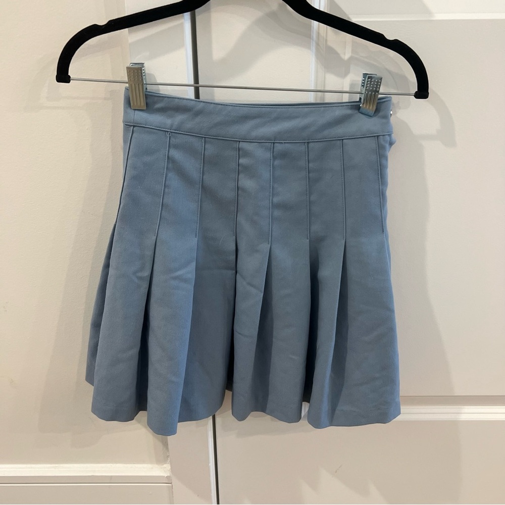 Blue School Girl Style Skirt
